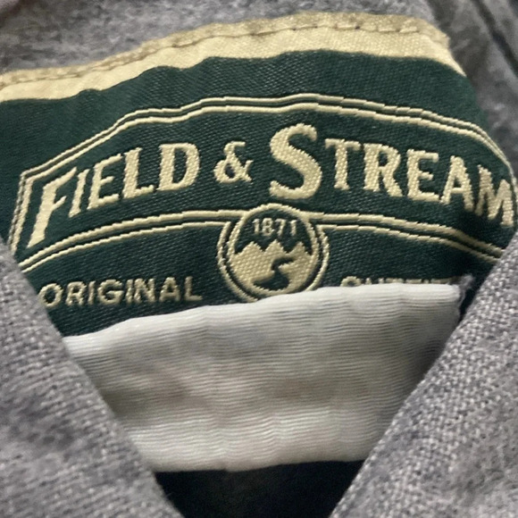 Field & Stream Vintage Flannel Cotton Button Down Long Sleeve Gray Sz XL - Picture 4 of 4